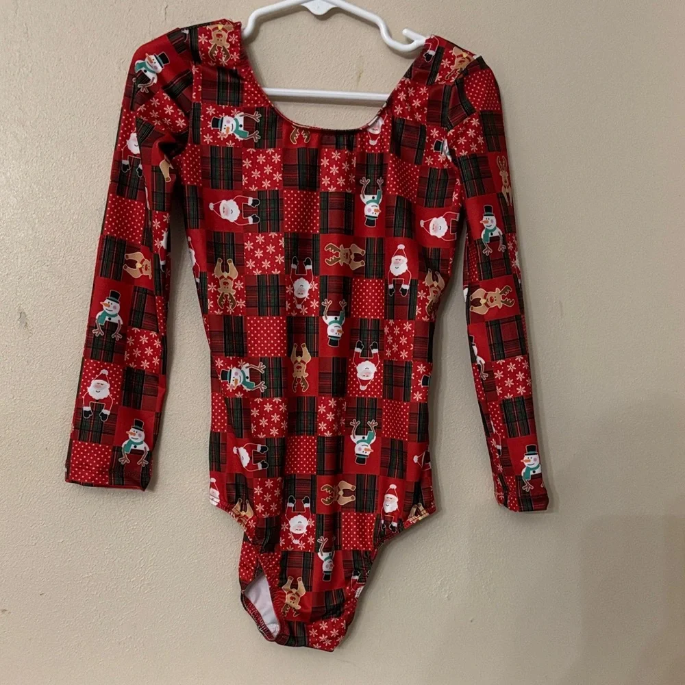 Holiday Red Kids Bodysuit with Festive Print